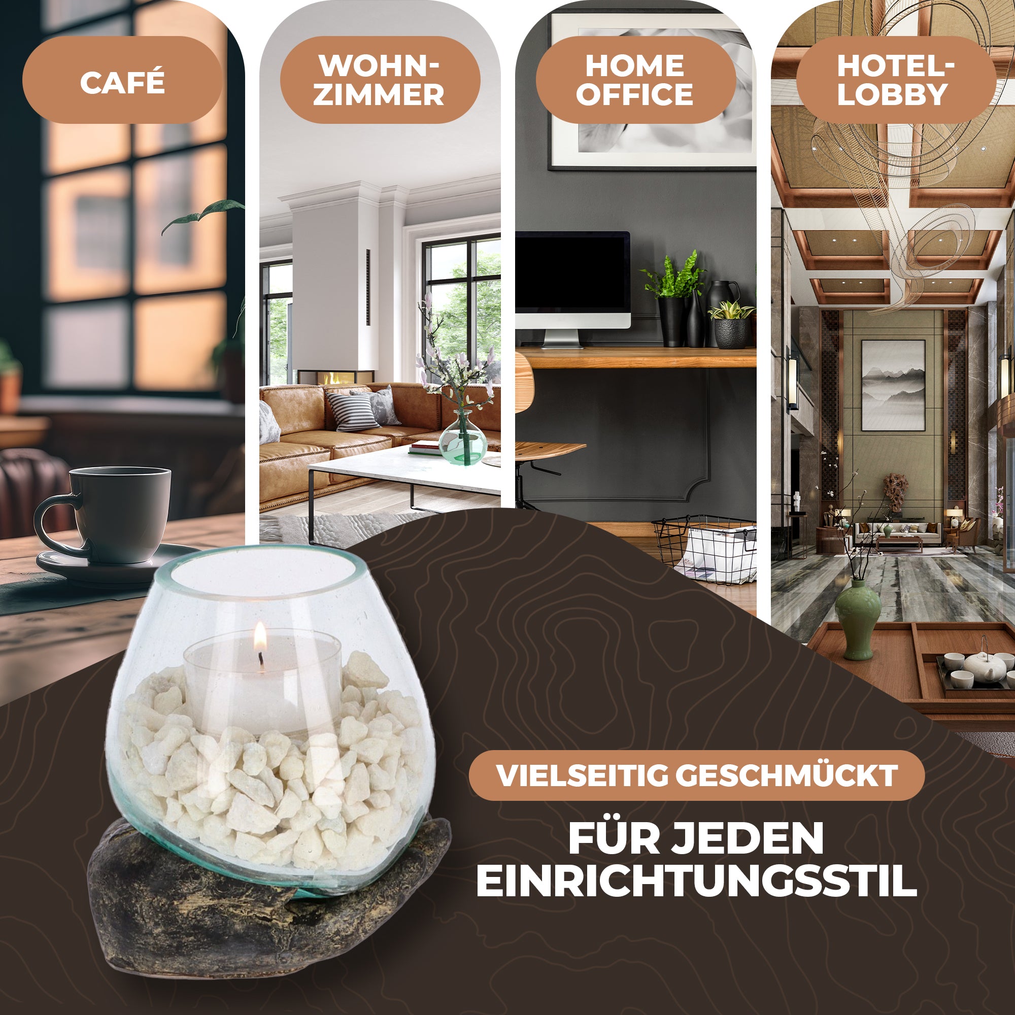 Handgefertigte Resin-Hand mit mundgeblasenem Glas – Spirituelle Deko, Teelichthalter & Meditationsobjekt
