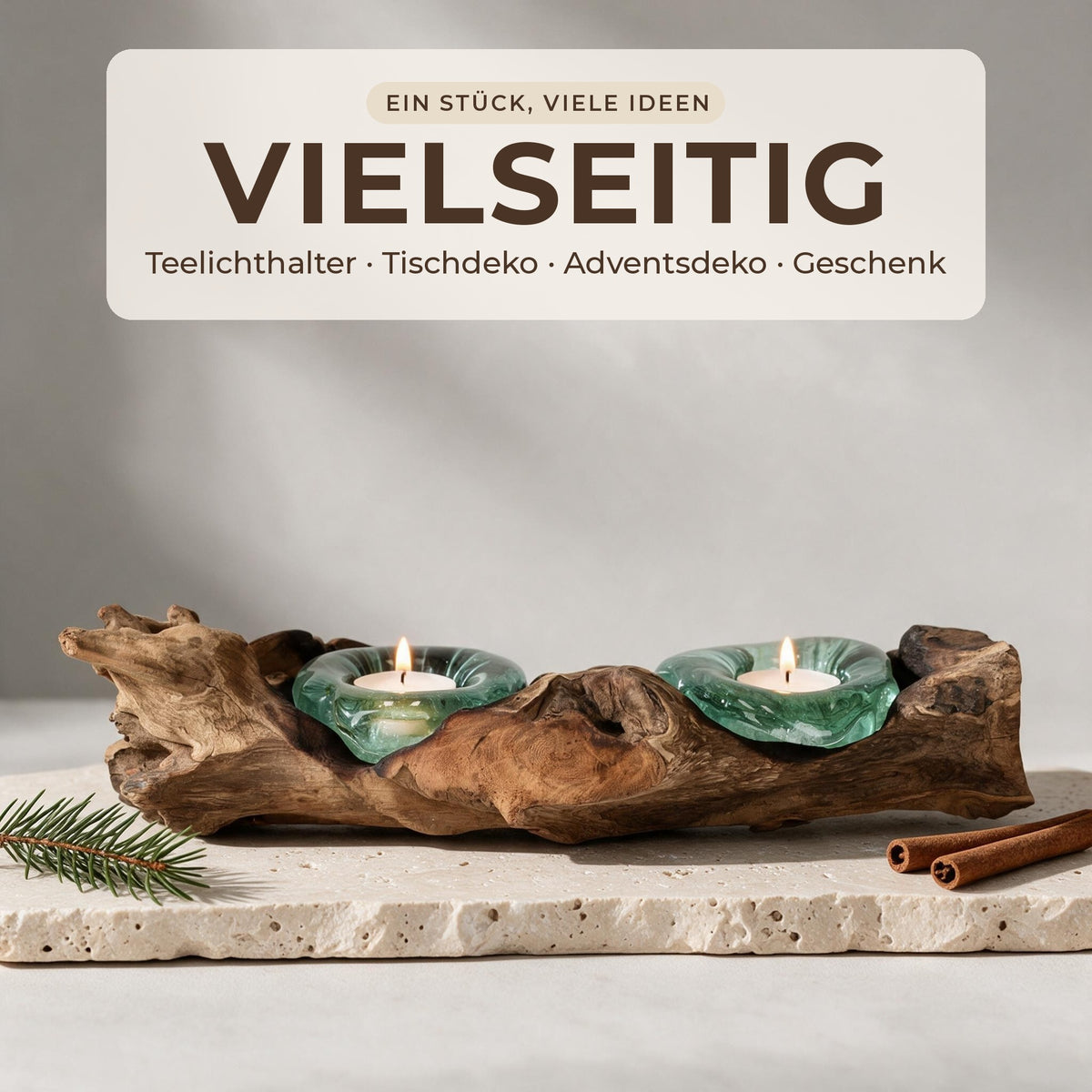 Vielseitig: Teelichthalter, Tischdeko, Adventsdeko und Geschenk