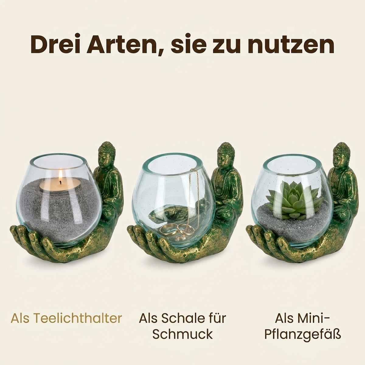 Verwendungsideen: Teelichthalter, Schale für Schmuck oder kleines Pflanzgefäß