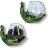 Handgefertigte Buddha-Hand mit mundgeblasenem Glas – Teelichthalter & Deko-Schale